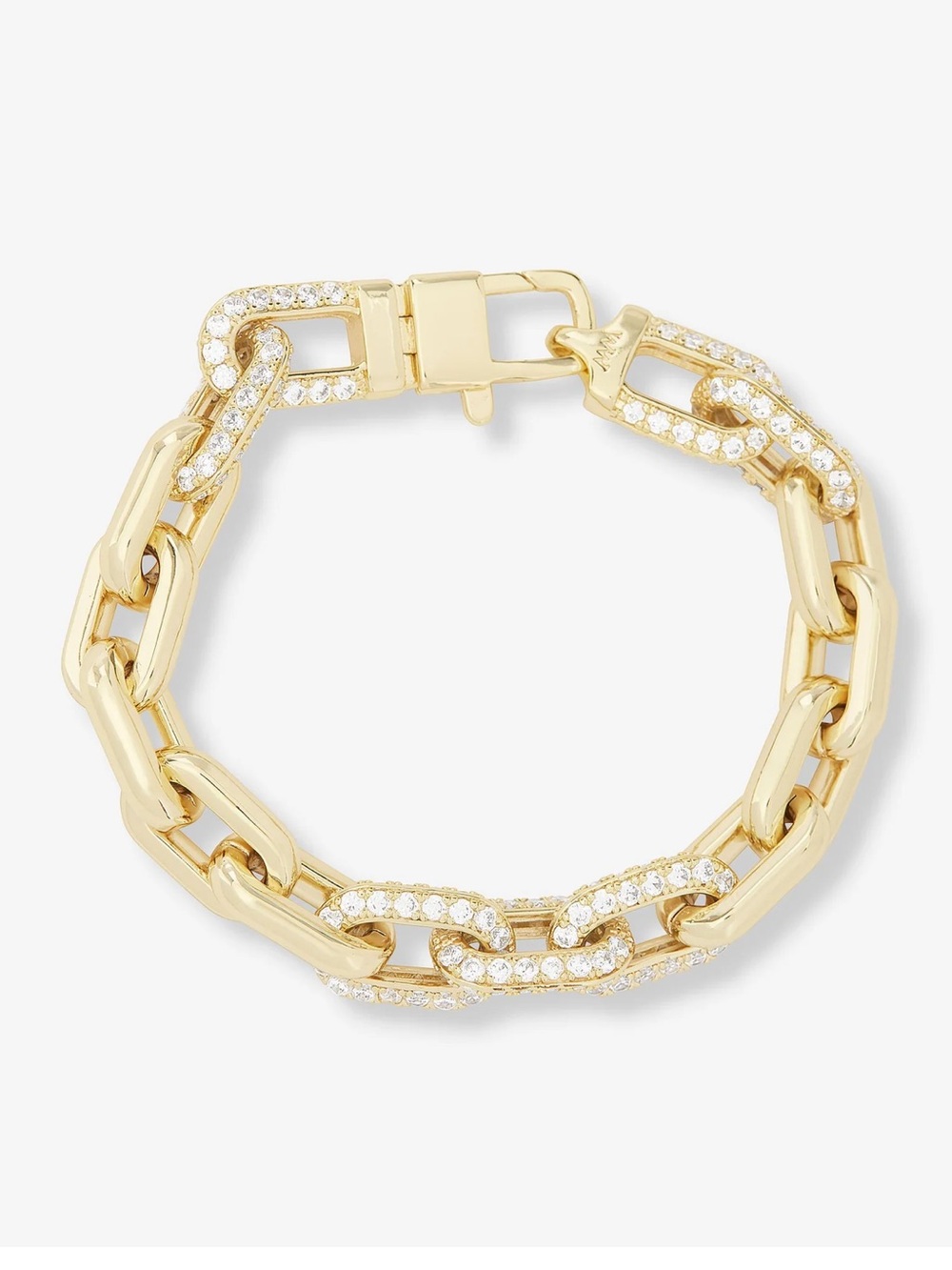 Melinda Maria Gold Pavé Link Bracelet-10mm